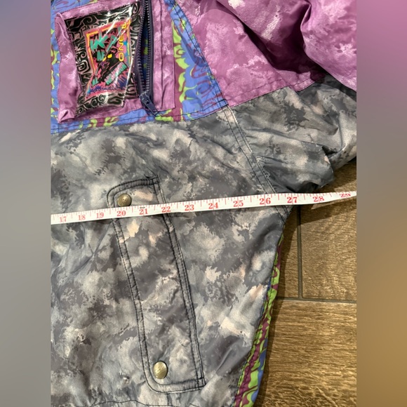 O'Neill Vintage Purple & Gray Ski Jacket Made in Italy Size M/L - Picture 10 of 16